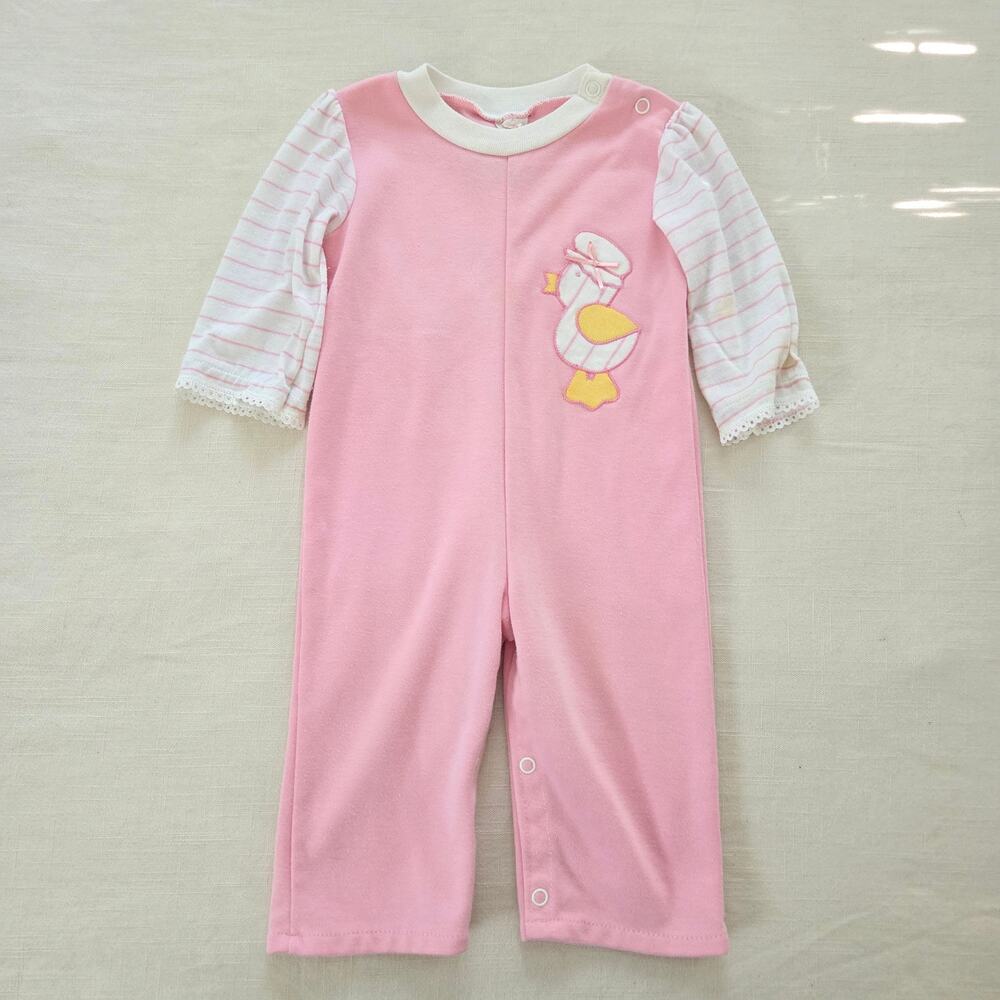 Vintage Duck Pink Bodysuit 9-12 months